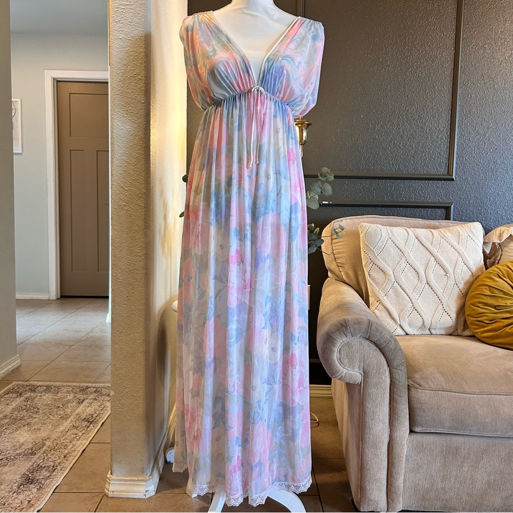 Vintage Pastel Fairy core Night gown -no size tag-Fits like a S